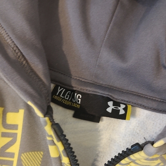 Under Armour Gray and Yellow Performance Jacket Youth Size L - Picture 3 of 9